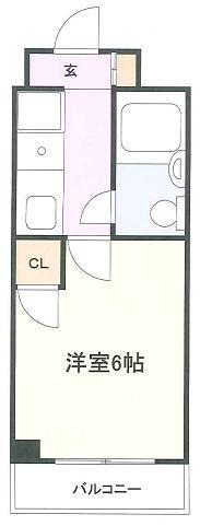 クリオ新杉田壱番館(1K/4階)の間取り写真
