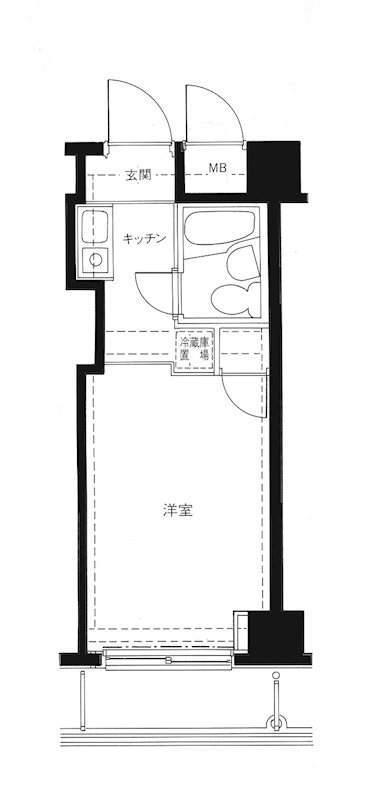 メインステージ新丸子駅前(ワンルーム/3階)の間取り写真
