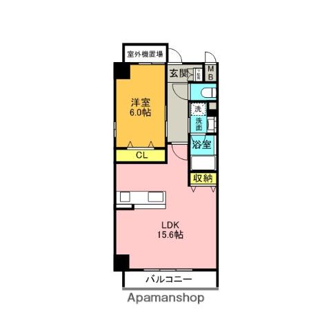 EPICHARIC本厚木(1LDK/9階)の間取り写真