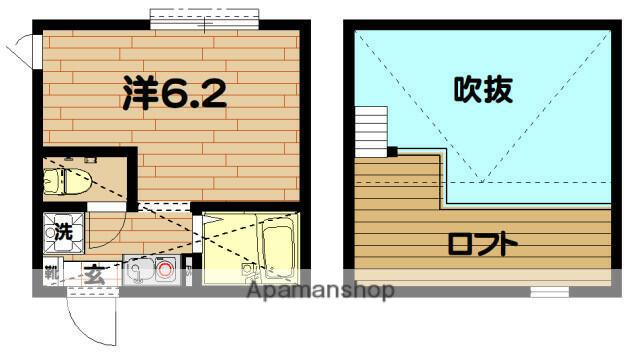 クレール上大岡参番館(ワンルーム/2階)の間取り写真