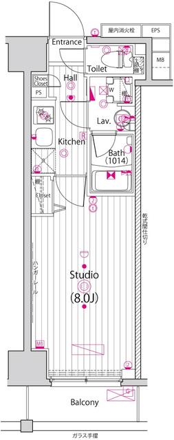 ガーラ新横浜グランドステージ(1K/9階)の間取り写真