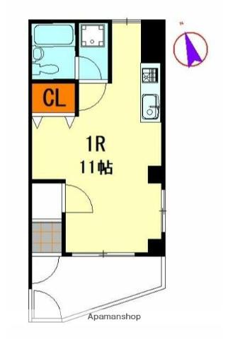 Y・Sビスタ(ワンルーム/1階)の間取り写真