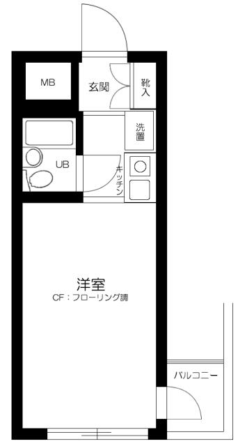 スカイコート西横浜第6 10階階 間取り
