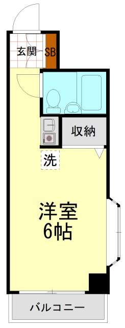 ポートハイム西横浜 6階階 間取り