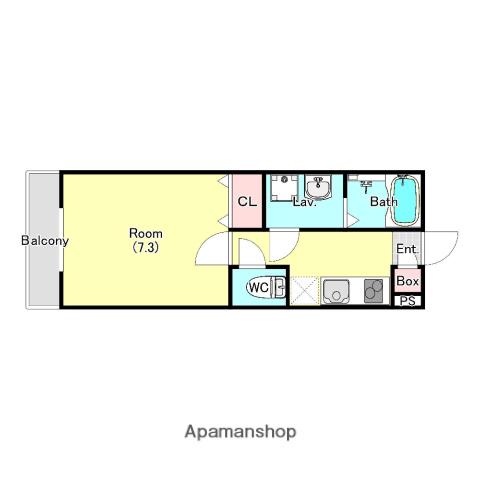 ジーメゾン伊勢原石田(1K/3階)の間取り写真
