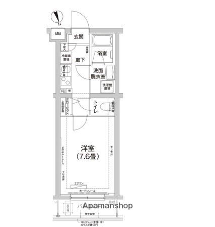 アイルエアポート羽田(1K/3階)の間取り写真