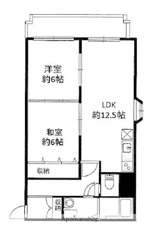 コスモリード横浜反町(2LDK/3階)の間取り写真