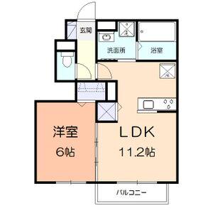 T-HAWK(1LDK/1階)の間取り写真