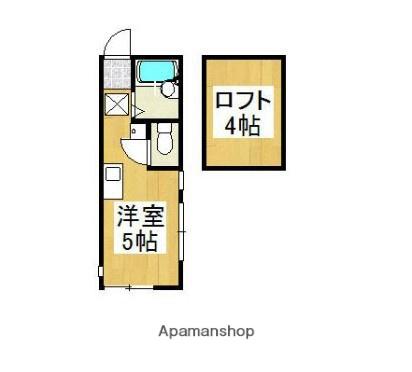 モンステラ戸塚(ワンルーム/1階)の間取り写真
