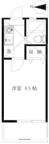 六会グリーンハイツ(1K/2階)の間取り写真