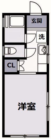 泉谷ビル(ワンルーム/2階)の間取り写真
