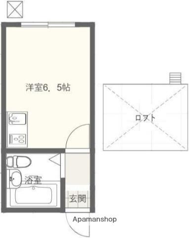 R-鎌倉(1K/1階)の間取り写真