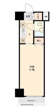 キャッスル桜木(ワンルーム/3階)の間取り写真