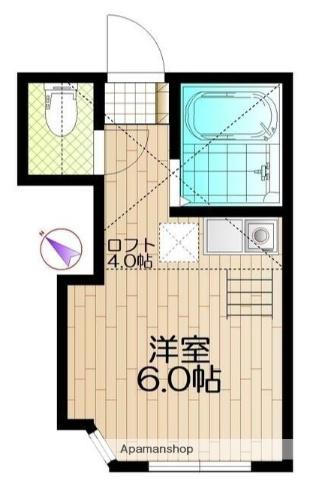 ユナイト田浦マーク・ヘアリー(ワンルーム/1階)の間取り写真