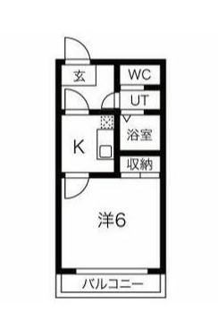 シャルムハイツ(1K/1階)の間取り写真