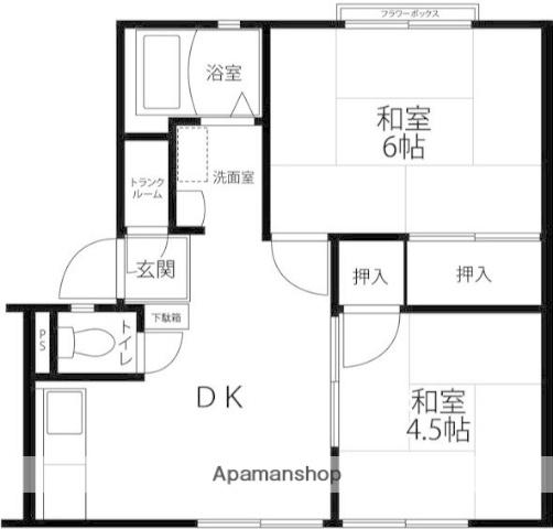 サンライフ栄B 1階階 間取り