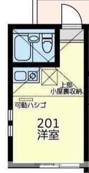 ユナイト港南コットンキャンディー(ワンルーム/2階)の間取り写真