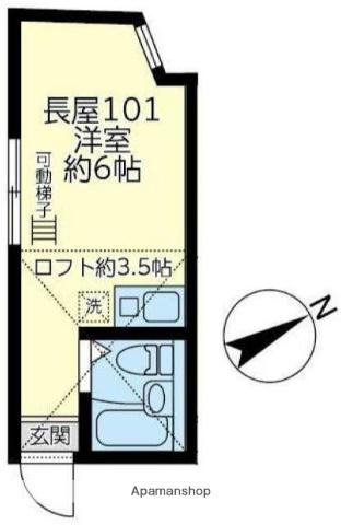 ユナイト港南サイレンスター(ワンルーム/1階)の間取り写真