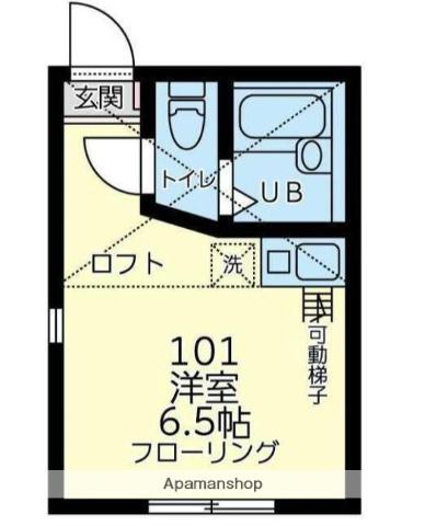 ユナイト七島アルカシオン(ワンルーム/2階)の間取り写真