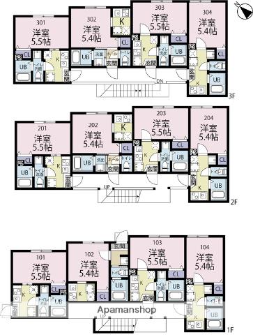 プレシャスウィル追浜(1K/1階)の間取り写真