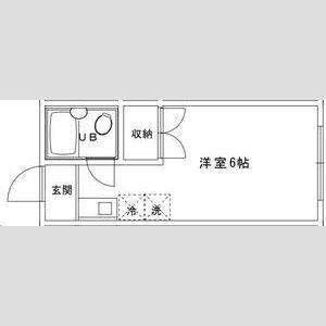 ポルシェ飯山(ワンルーム/3階)の間取り写真