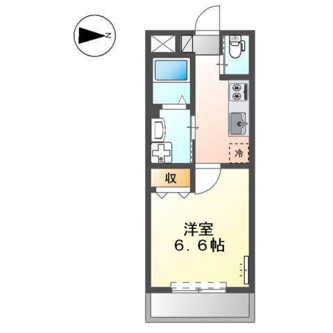 モリオンパレス(1K/4階)の間取り写真
