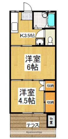 コーポ美芳 1階階 間取り