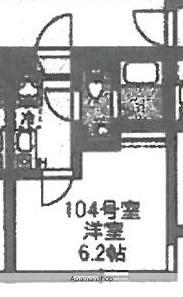 ベルアージュ日吉本町(1K/2階)の間取り写真