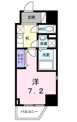 ヒカルサ久里浜(1K/1階)の間取り写真