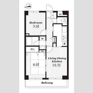 クリオ海老名弐番館(2LDK/7階)の間取り写真