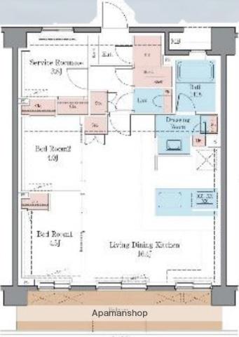 LUXENAPAWS藤沢(3LDK/7階)の間取り写真