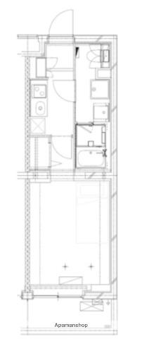 GENOVIA二子新地(1K/5階)の間取り写真