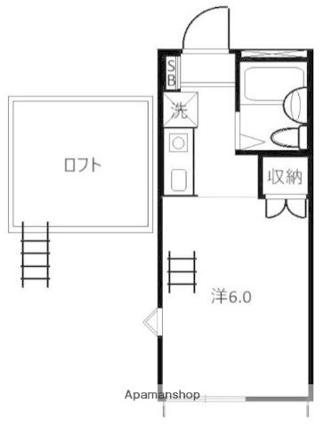 サンライズK(ワンルーム/1階)の間取り写真