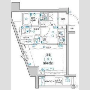 LE＇A横濱山手壱番館(1K/6階)の間取り写真