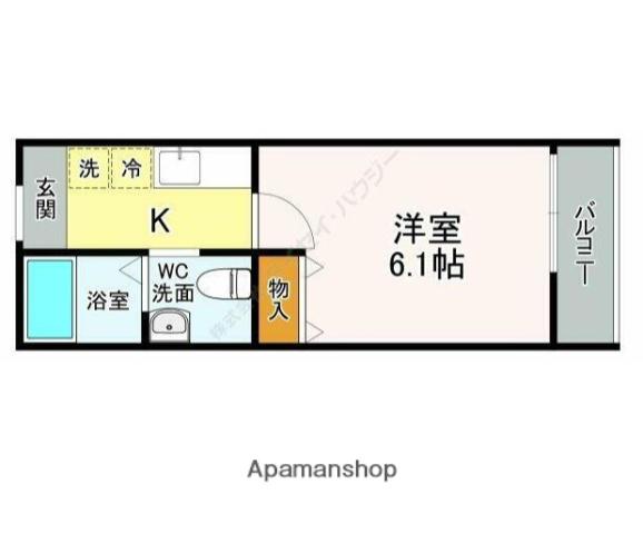 コヤス・ハーフェンハイム(1K/1階)の間取り写真