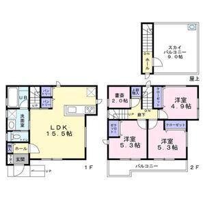 京浜急行電鉄本線 弘明寺駅(京急) 徒歩28分 2階建 築1年(3LDK)の間取り写真