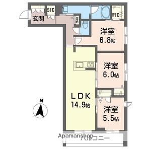 ウインド シュピール(3LDK/2階)の間取り写真