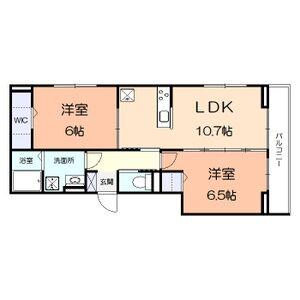 FOREST・K(2LDK/3階)の間取り写真