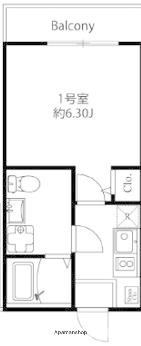 MODERN GLAD 保土ヶ谷(1K/2階)の間取り写真