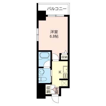LASANTE品川シーサイドⅢ(1K/4階)の間取り写真