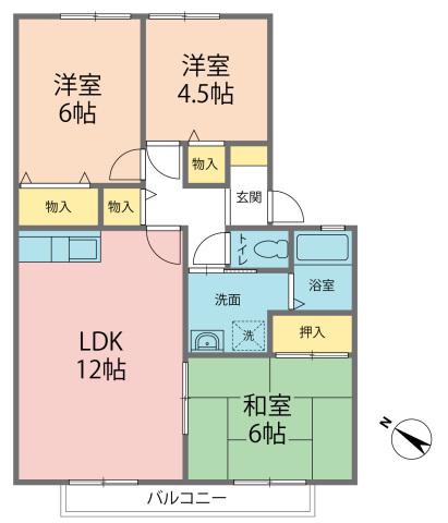 プレジオ2(3LDK/2階)の間取り写真