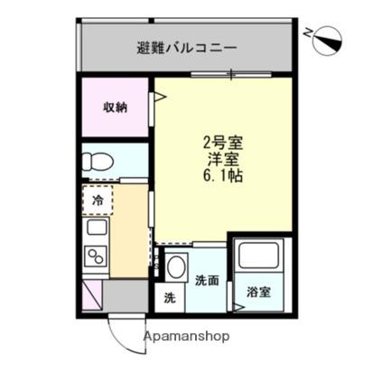ベイルーム海老名エルデ(1K/3階)の間取り写真