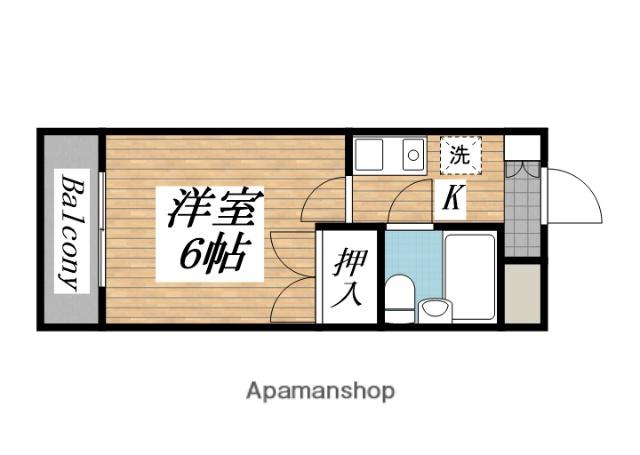 センチュリー相模原1(1K/1階)の間取り写真