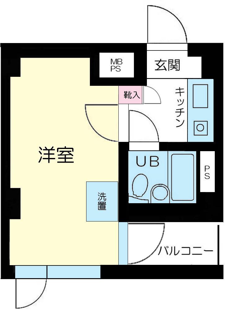 クリオ石川台壱番館(1K/2階)の間取り写真