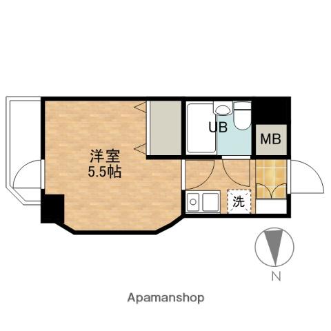 ダイアパレスステーションプラザ武蔵新城(1K/2階)の間取り写真