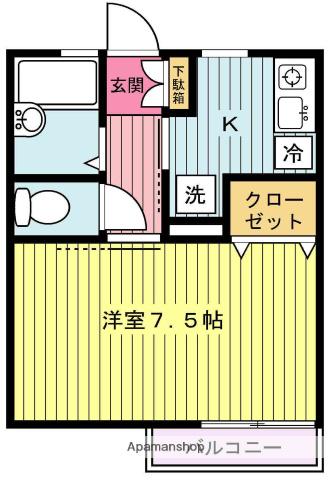 モリコーハウス(1K/2階)の間取り写真
