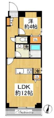 エクレール横浜新子安(1LDK/9階)の間取り写真