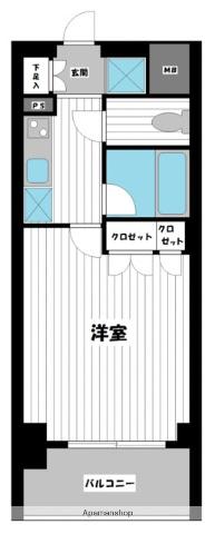 スペーシア川崎Ⅲ(1K/3階)の間取り写真