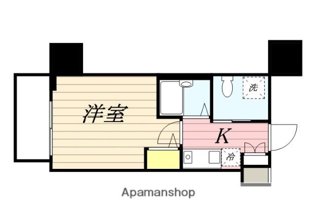 リヴシティ横浜東ベイサイド(1K/4階)の間取り写真