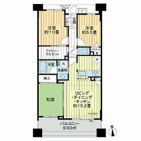ライオンズマンションセントワーフ横濱(3LDK/10階)の間取り写真